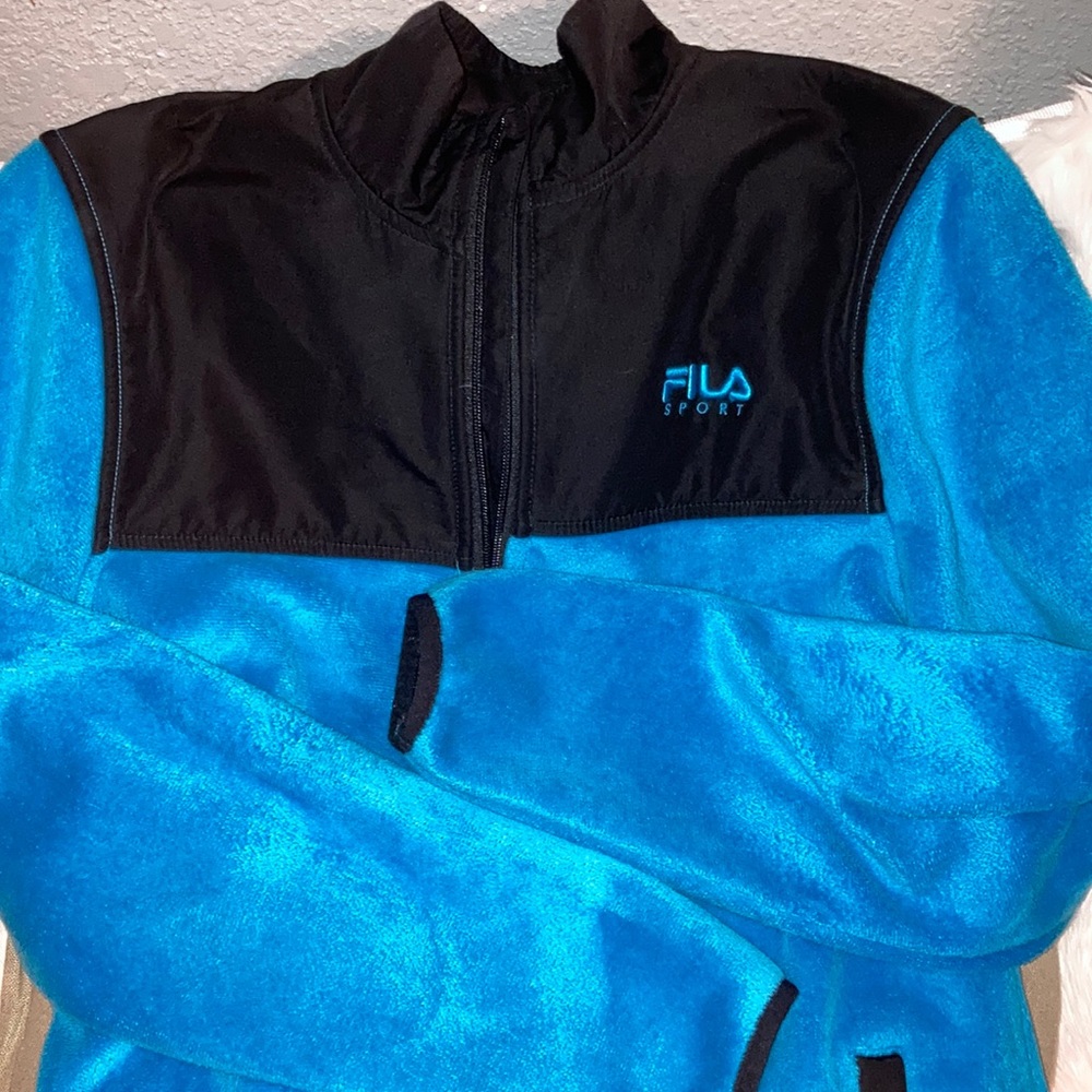 Womens FILA polyester zip up